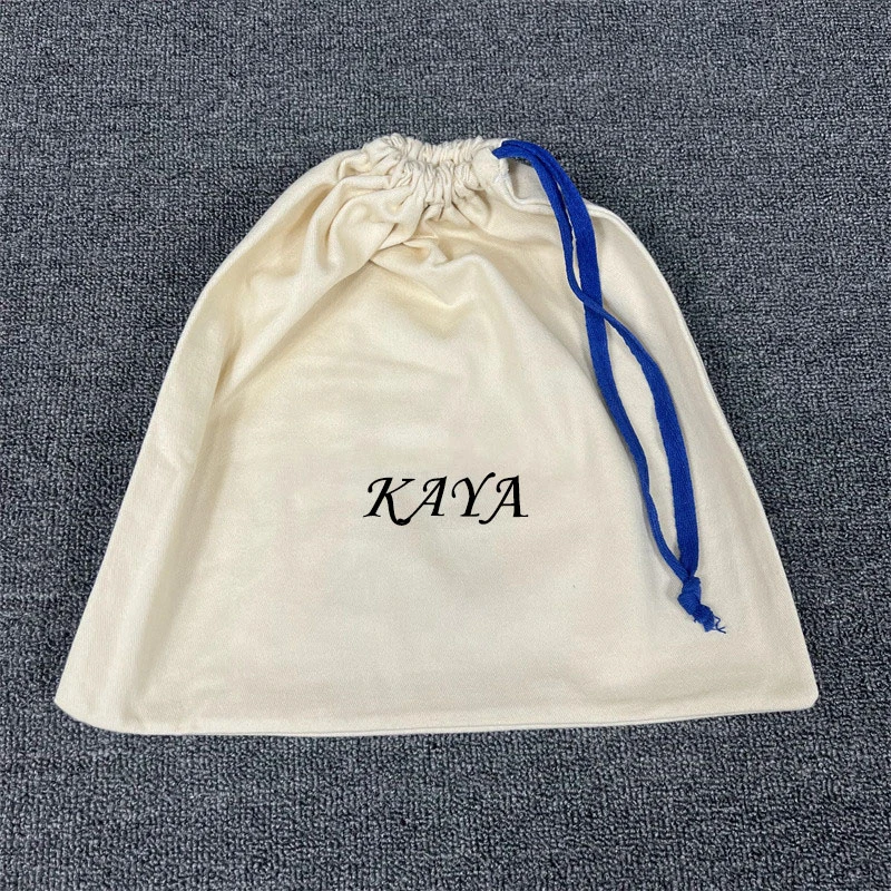 High Quality 100% Natural Gold Cotton Pouch Muslin Drawstring Bag