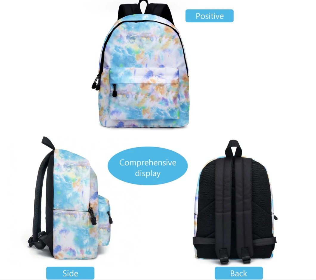 Wholesale Tie-Dyed Polyester Student Bags with Small Pencil Bag Waterproof Backpack