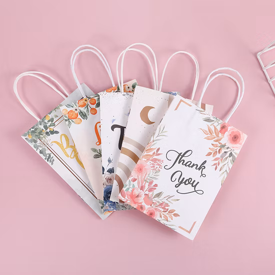 Romantic European Stype Beautiful Flower Printed Textile Gift Packaging Bag