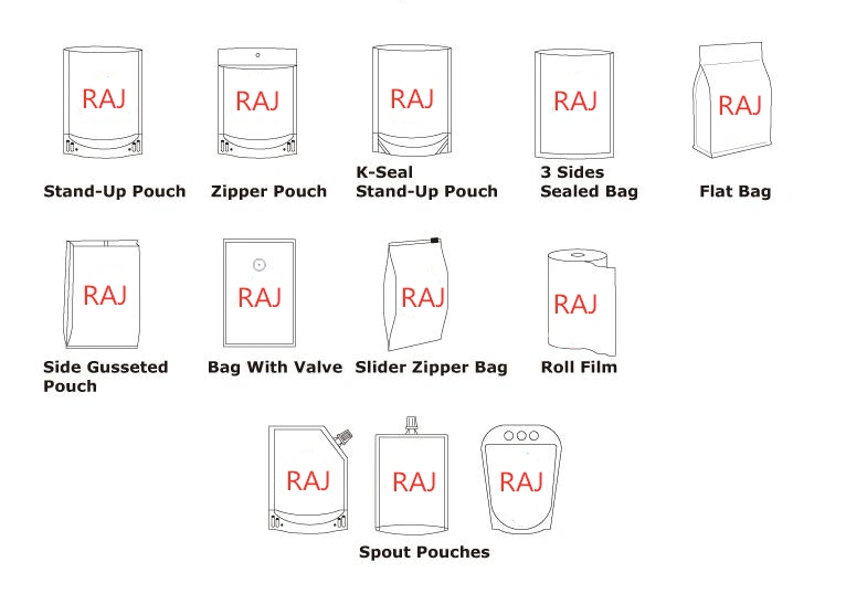 Biodegradable Garbage Tobacco Cigar Ziplock Stand up Kraft Paper Pet Food Plastic Bag Rice Coffee Tea Pouch Packaging