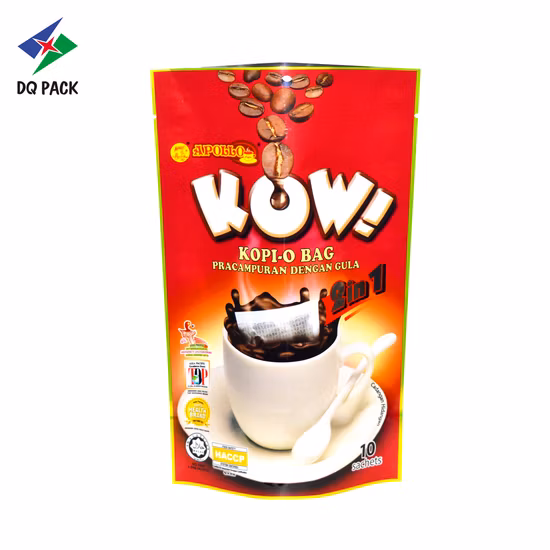 Dq Pack Упаковка Пластиковый пакет Китайский мешок для пищевых продуктов Фабрика Бесплатный образец Молния Встаньте Мешок для упаковки корма для домашних животных